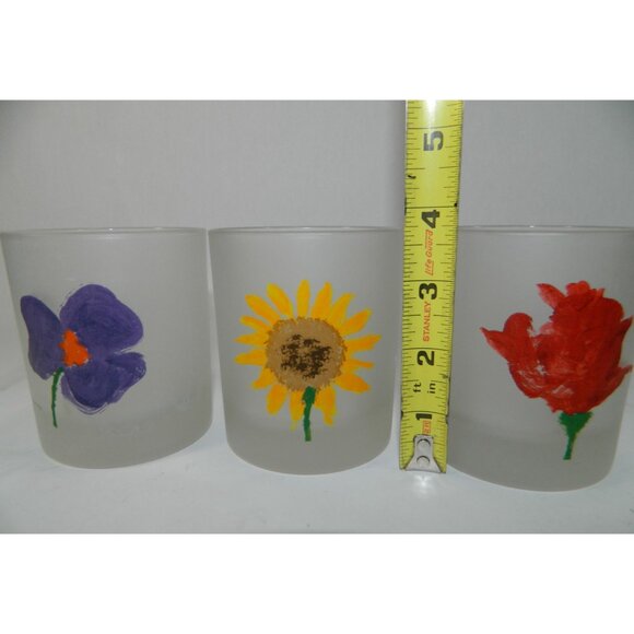 Dartington Double Old Fashioned Spring Time Flowers Glasses Set 3 Floral Design - Picture 3 of 11